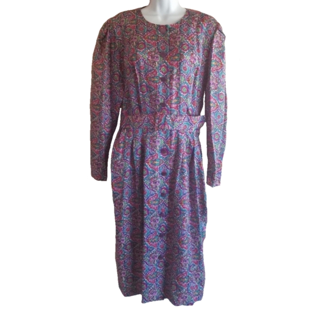 Adrianna Papell Silk Dress Vintage size 14